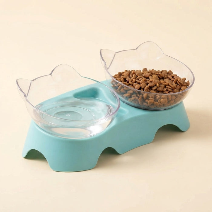 TiltEase Anti-Vomit Elevated Cat Bowl